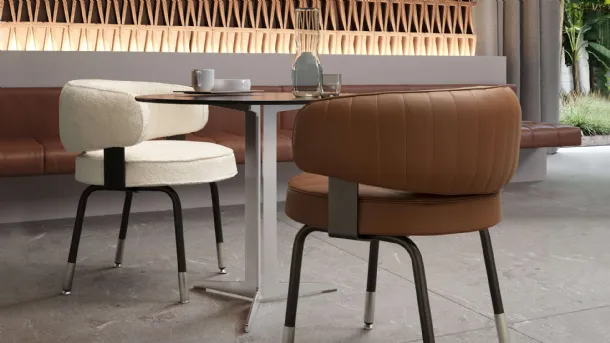 Miss leather or fabric armchair by Valentini