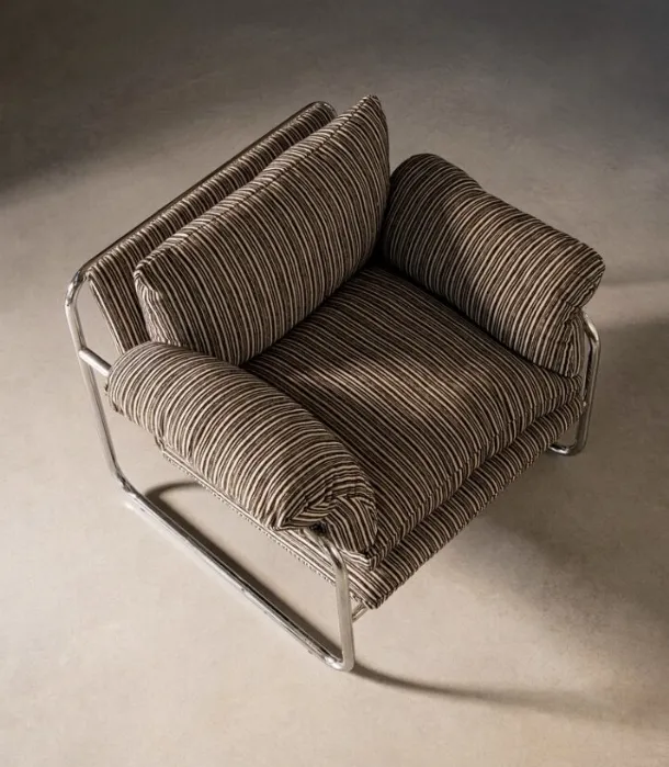 Morvana upholstered armchair by Bizzotto
