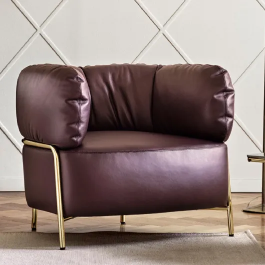 Leather Quadrotta armchair by Calligaris