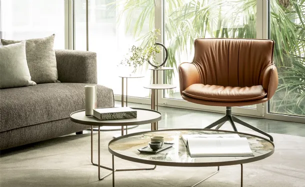 Rhonda Lounge leather armchair by Cattelan Italia