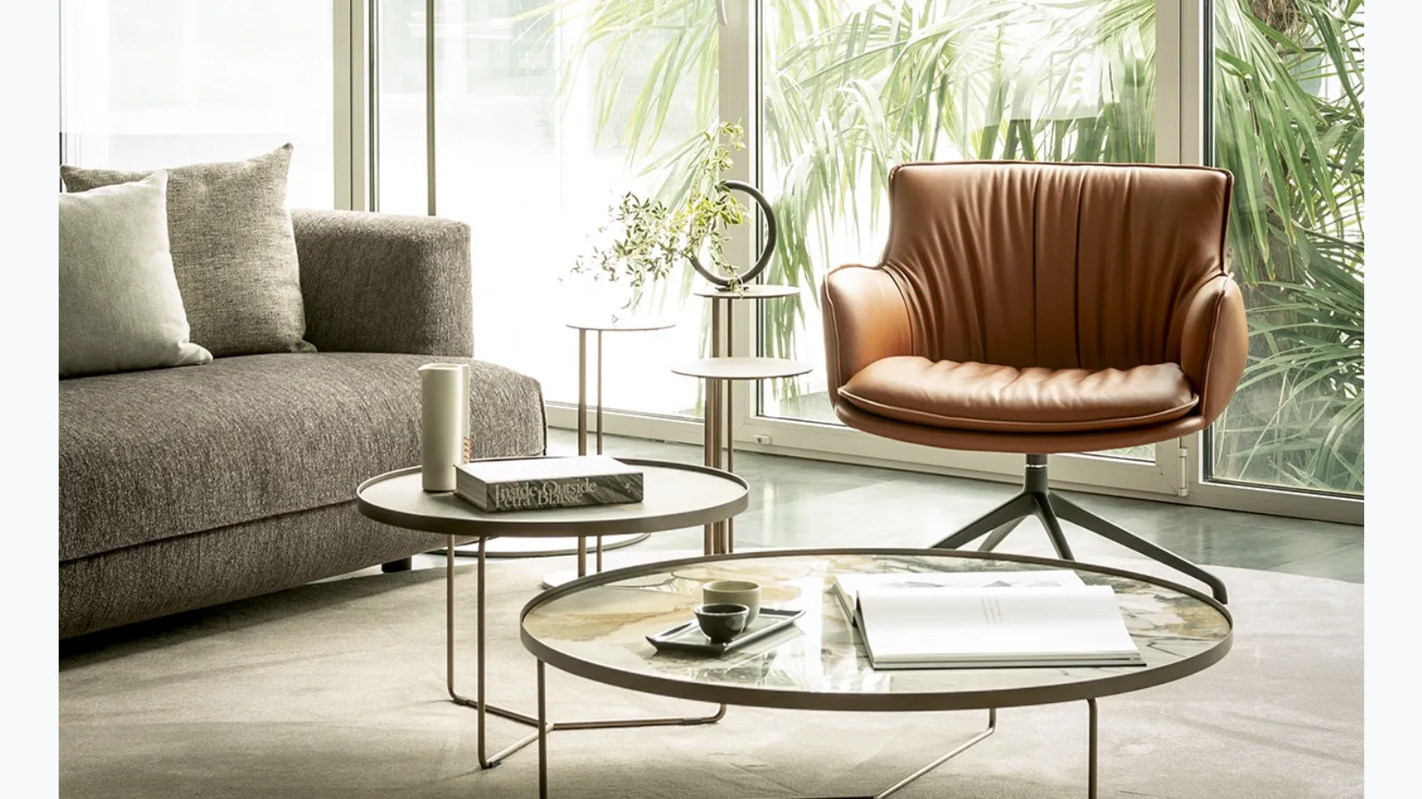 Rhonda Lounge leather armchair by Cattelan Italia