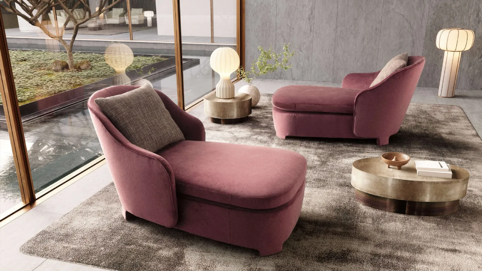 Chaise Longue Armchair Rizz by Valentini