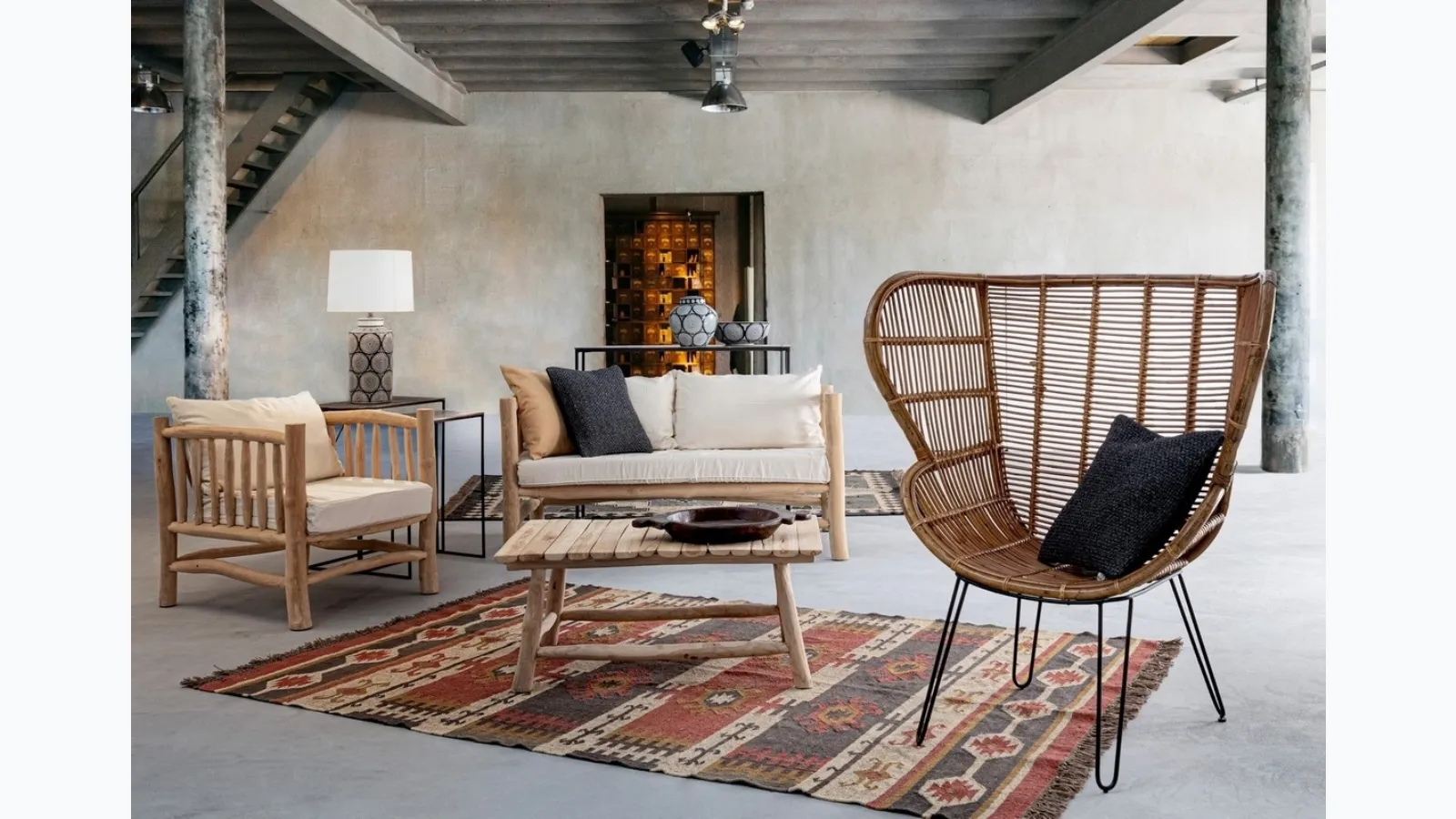 Teak Shael armchair by Bizzotto.