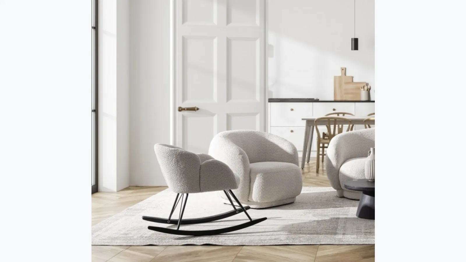Sibilla rocking armchair by Bizzotto