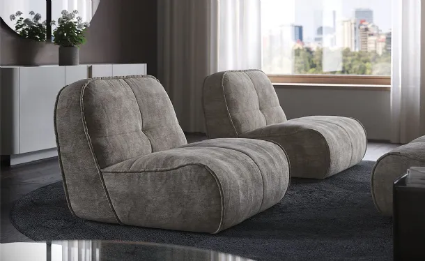Spencer upholstered armchair by Cattelan Italia