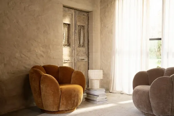 Tulip Armchair in Velvet by Bizzotto