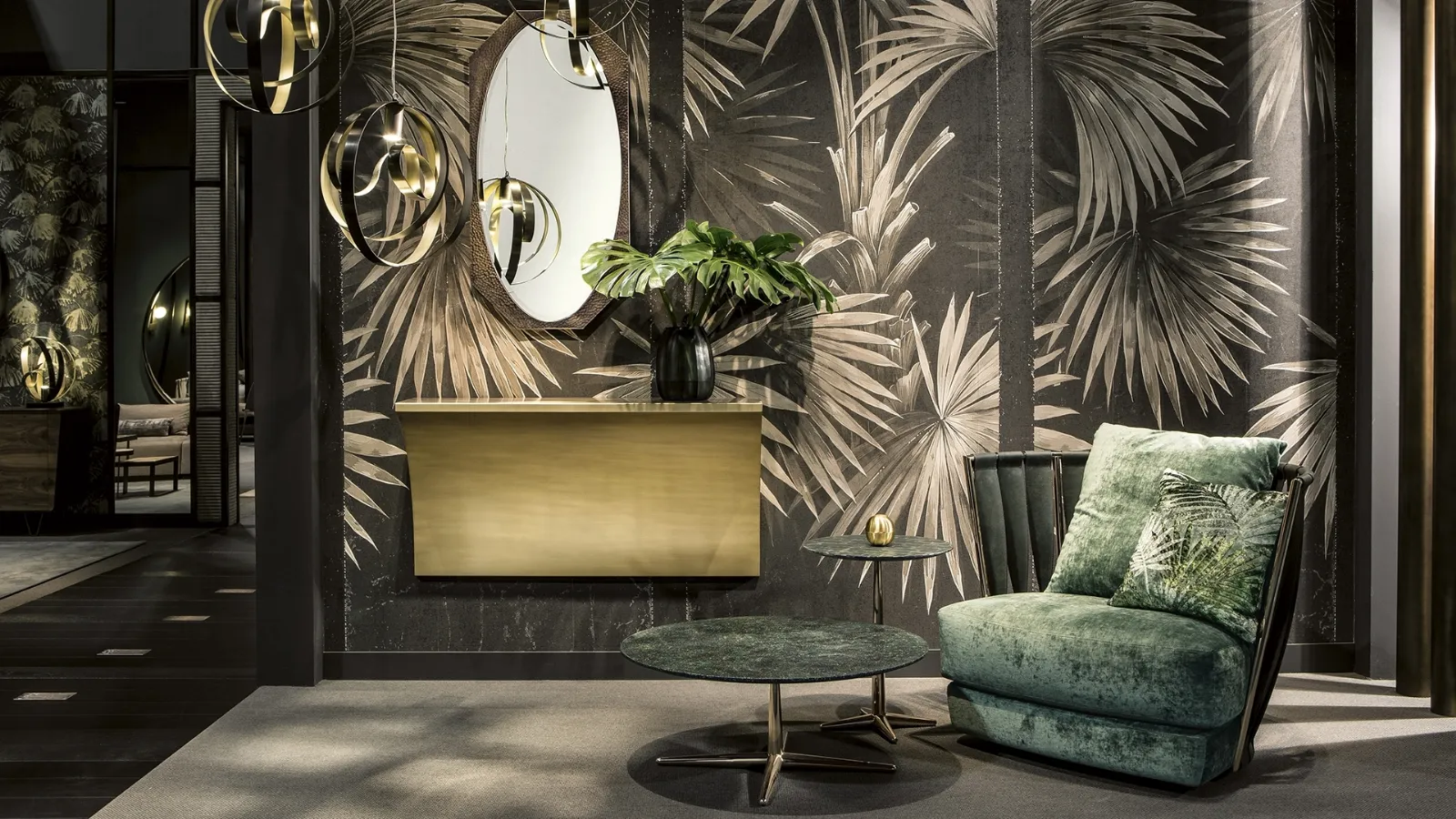 Leather and fabric Twist armchair by Cantori.