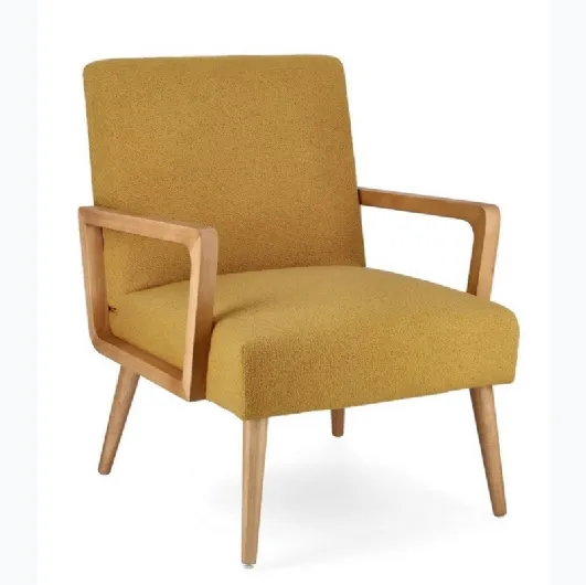 Veriana fabric and wood armchair by Bizzotto.