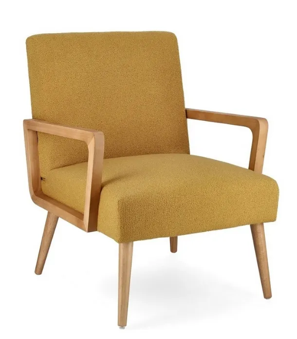 Veriana fabric and wood armchair by Bizzotto.