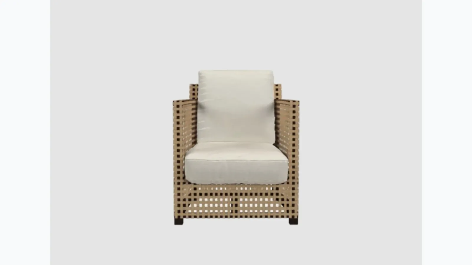 Armchair in parchment and WK fabric by Gervasoni.