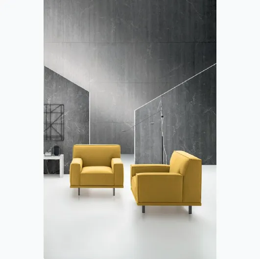 Young upholstered fabric armchair by Felis