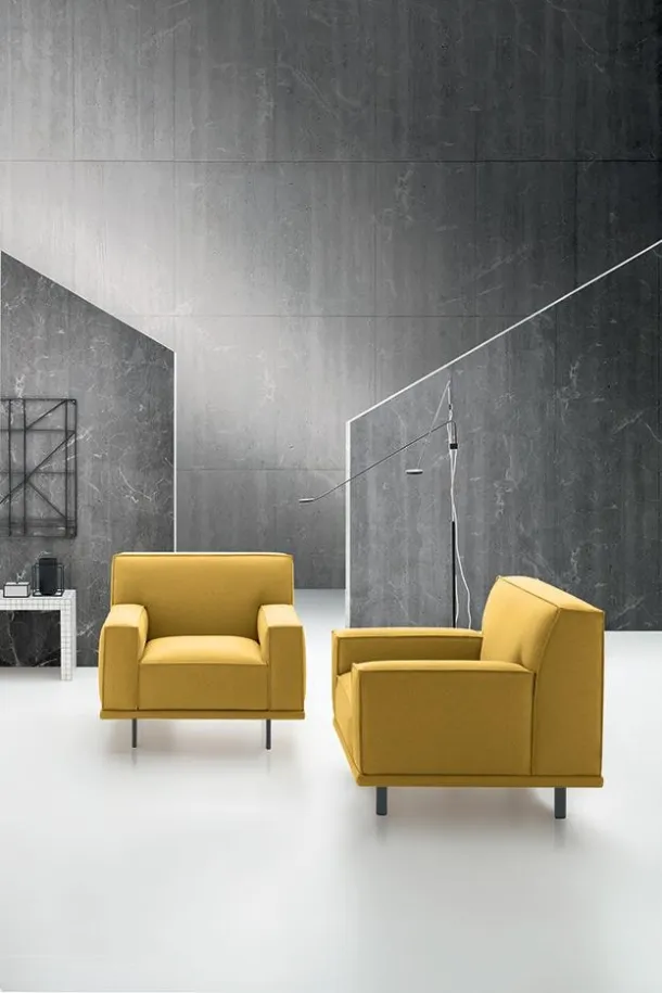 Young upholstered fabric armchair by Felis