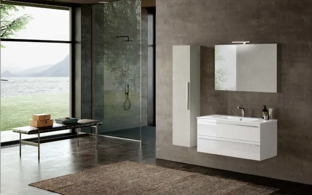 Bathroom Vanity Unit Block Slim C40 by Azzurra.