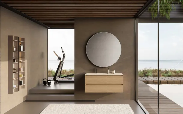 Bathroom furniture Block Soft C21 by Azzurra.