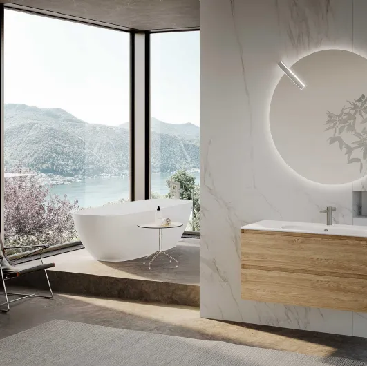 Suspended Bathroom Vanity Unit Block System Picasso C25 by Baxar