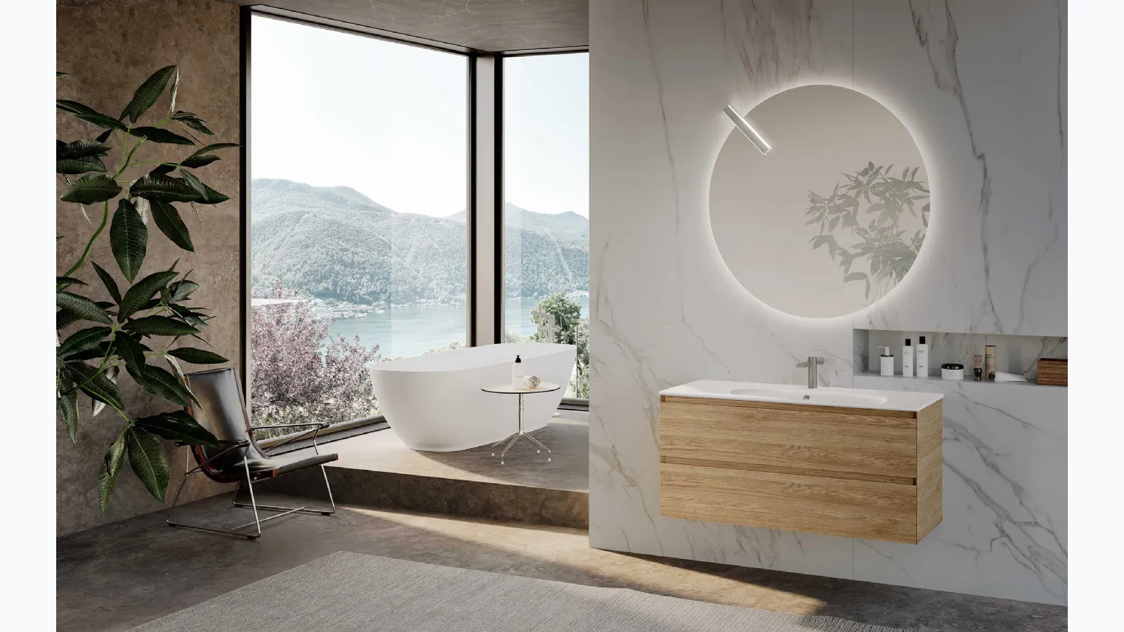 Suspended Bathroom Vanity Unit Block System Picasso C25 by Baxar