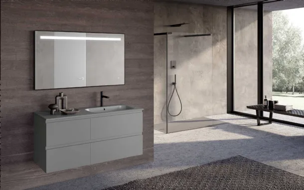 Suspended Bathroom Cabinet Block System Slim C31 by Baxar.