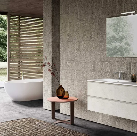 Suspended Bathroom Cabinet Block System Slim C39 by Baxar.