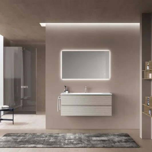 Wall-hung bathroom cabinet Block System Soft C20 by Baxar.