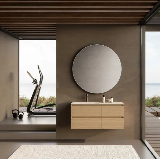 Suspended bathroom cabinet Block System Soft C21 by Baxar.