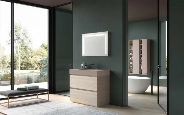 Bathroom furniture Block System Syntesi Box C24 by Baxar.