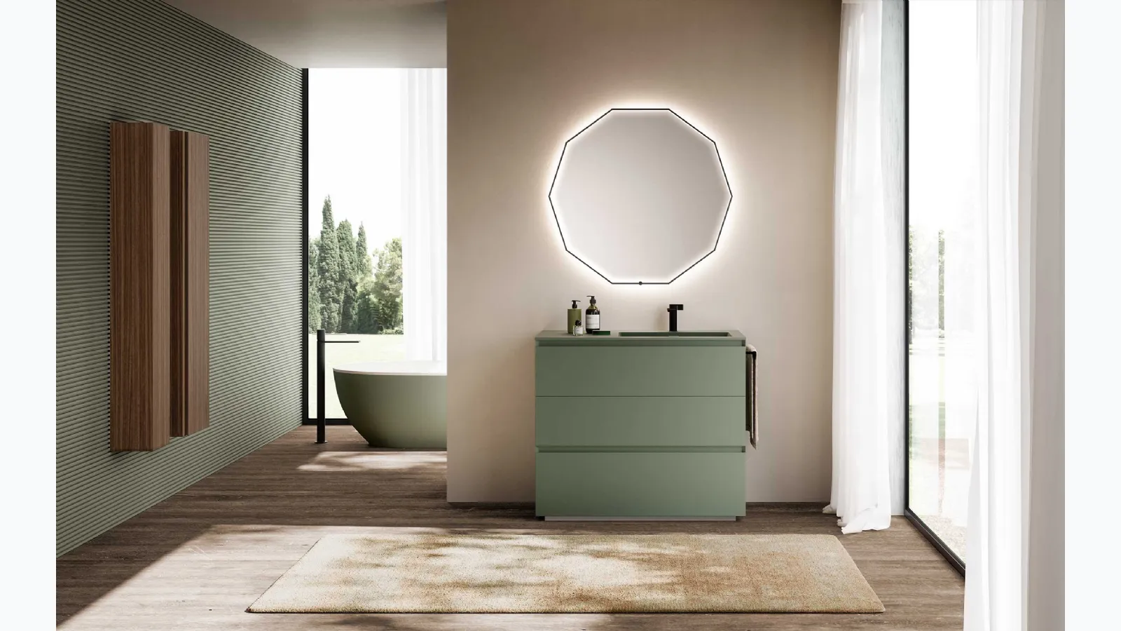 Bathroom Cabinet Block System Syntesi C22 by Baxar
