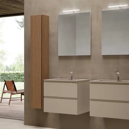 Suspended Bathroom Cabinet Block System Syntesi C29 by Baxar.