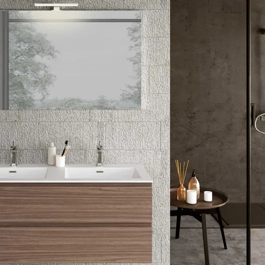 Suspended bathroom unit Block System Syntesi C33 by Baxar.