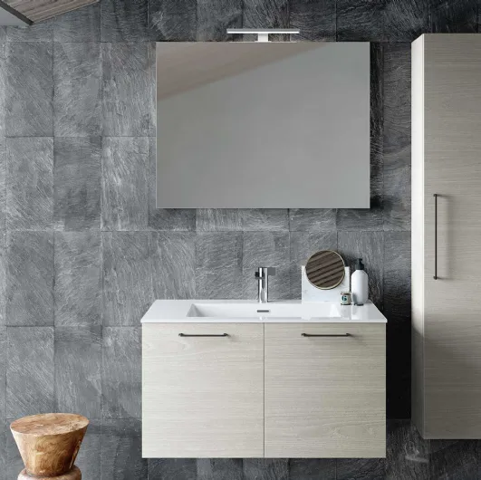 Wall-mounted bathroom unit Block System Syntesi C38 by Baxar