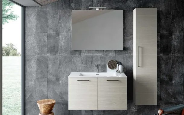 Wall-mounted bathroom unit Block System Syntesi C38 by Baxar