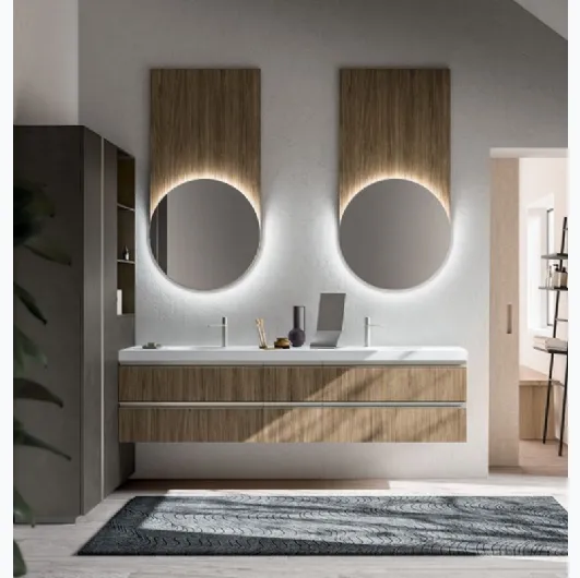 Suspended Bathroom Vanity Cartabianca 03 by Cerasa