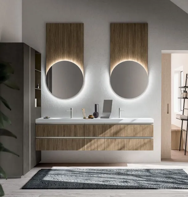 Suspended Bathroom Vanity Cartabianca 03 by Cerasa
