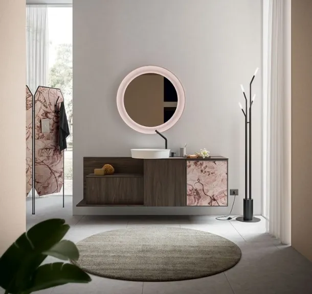 Suspended Bathroom Vanity Cartabianca 04 by Cerasa