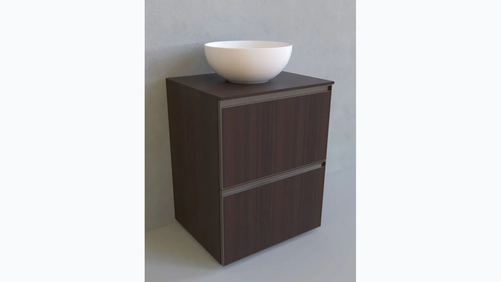 Floor-mounted bathroom vanity Cubika 37 cm 60 by Flaminia