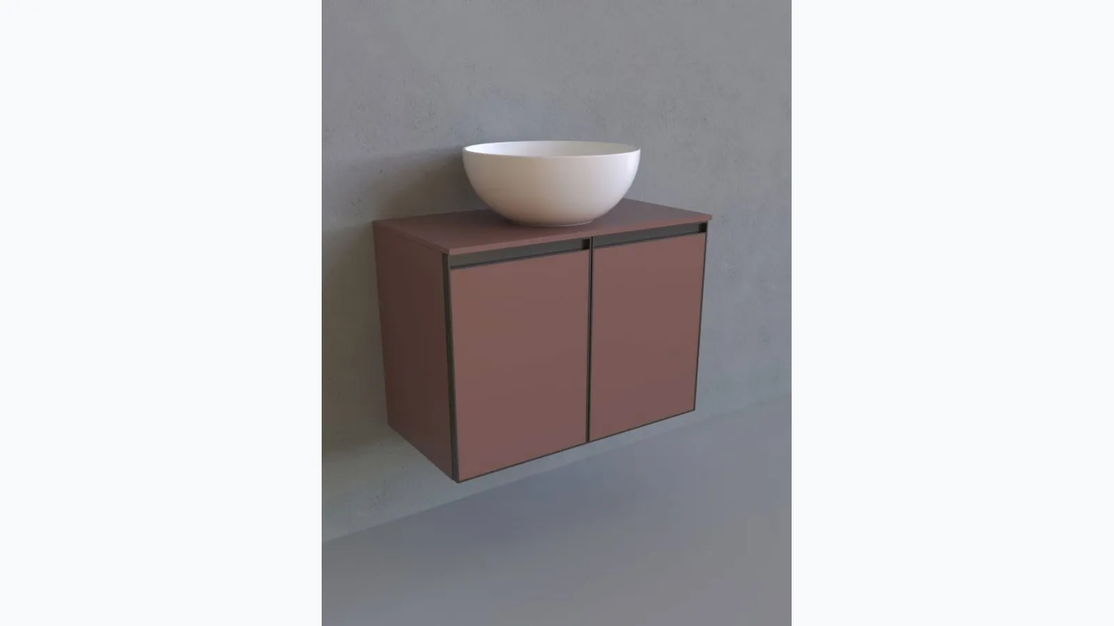 Suspended Bathroom Vanity Cubika 37 cm 70 by Flaminia