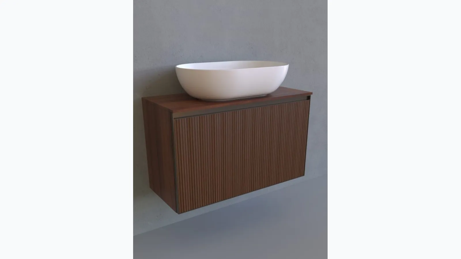 Cubika 37 cm suspended bathroom cabinet by Flaminia.