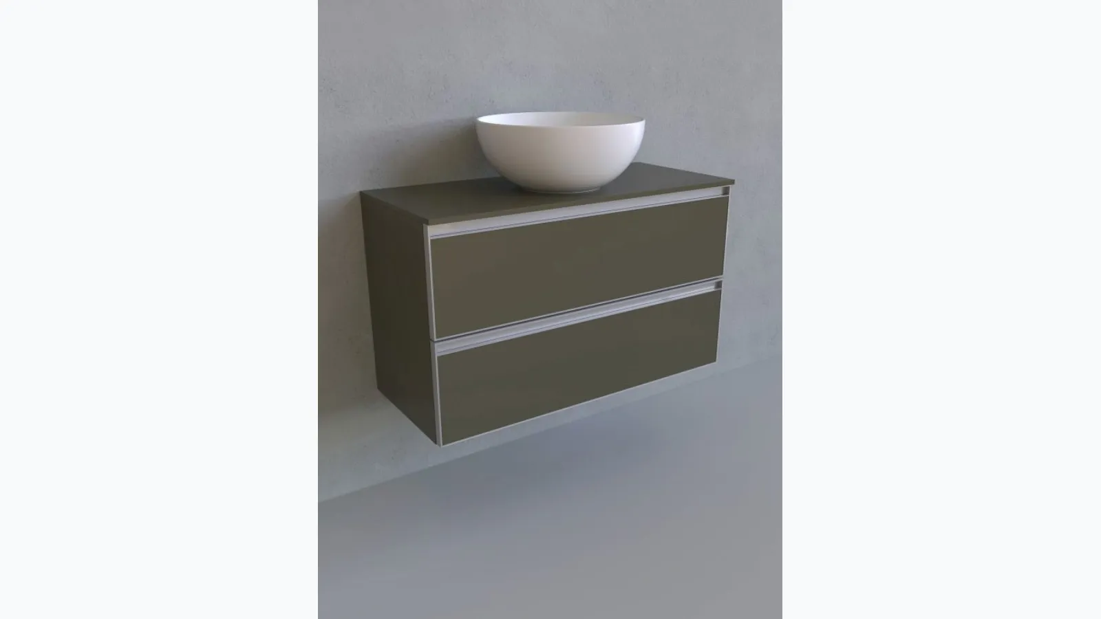 Cubika 37 cm 85 suspended Bathroom Vanity by Flaminia.