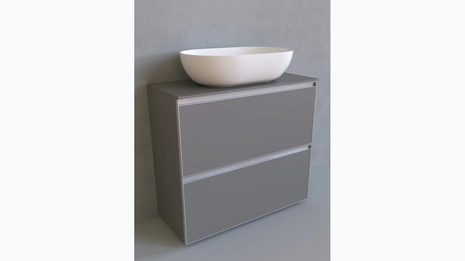 Floor-standing bathroom cabinet Cubika 37 cm 85 by Flaminia