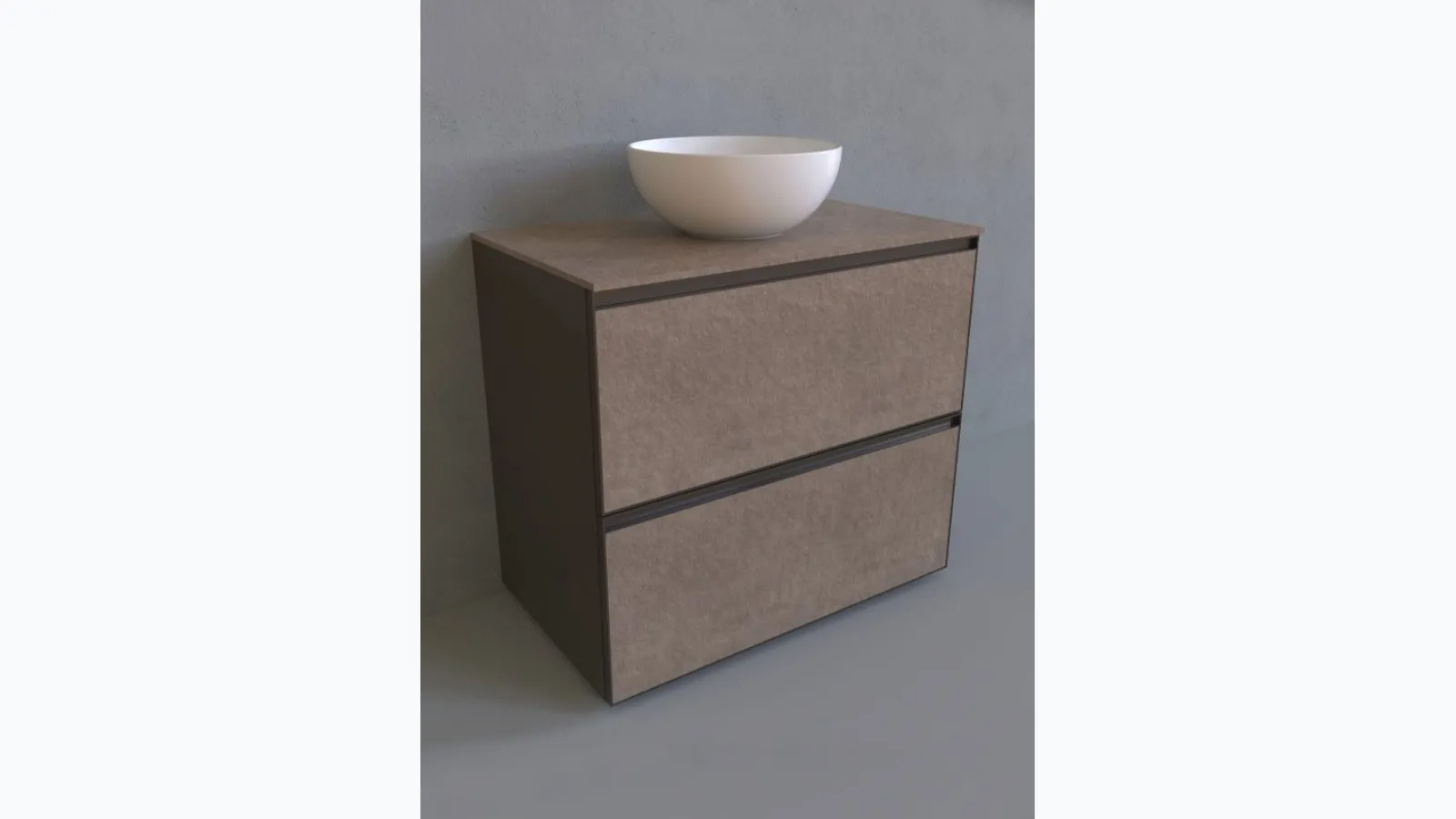 Cubika floor-standing bathroom unit 37 cm 85 by Flaminia.