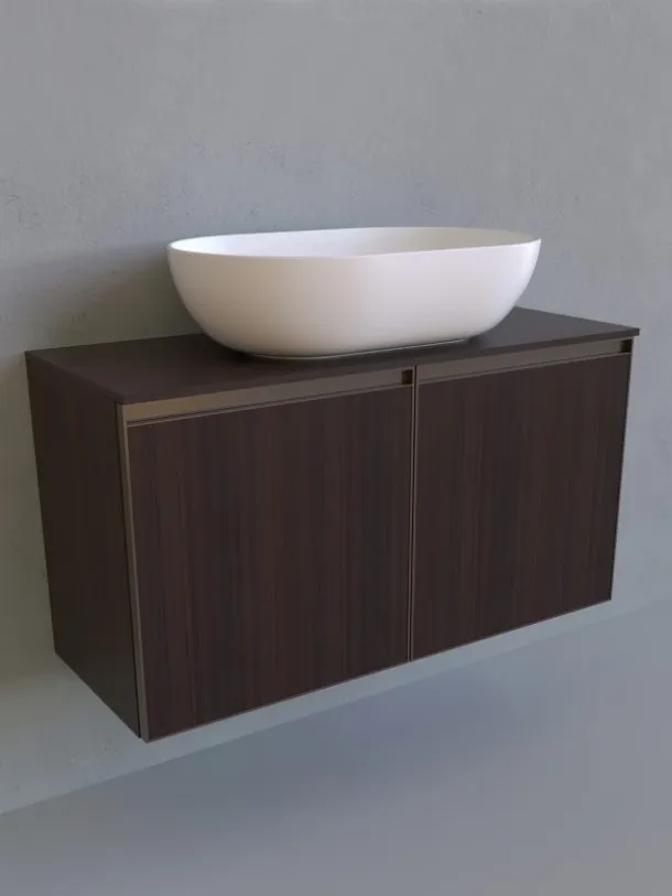 Cubika 37 cm 95 suspended bathroom cabinet by Flaminia