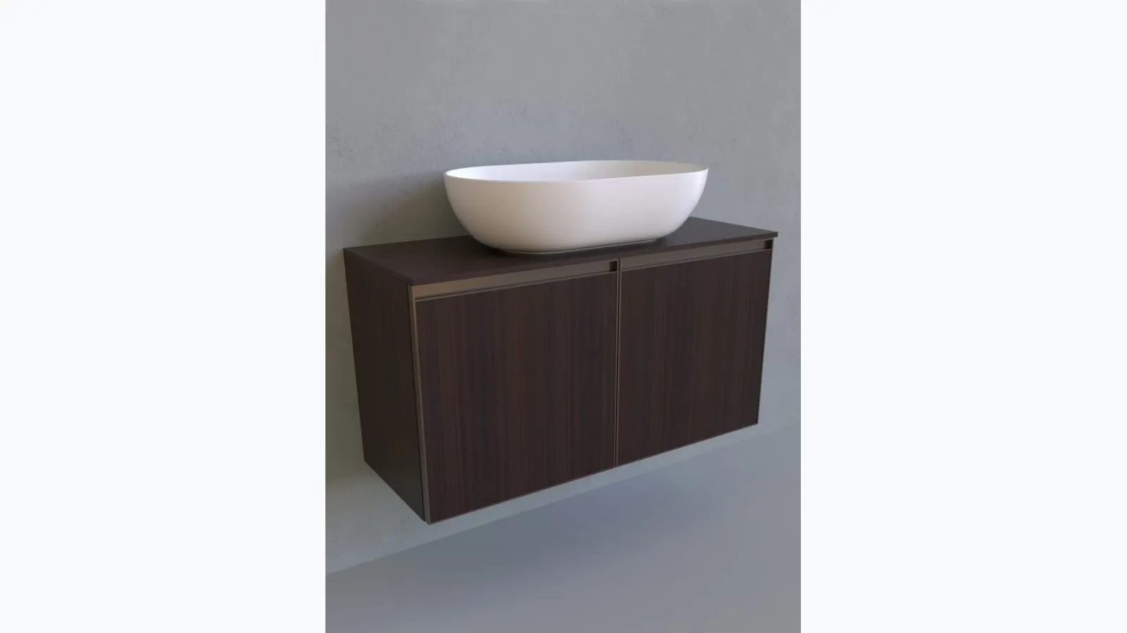 Cubika 37 cm 95 suspended bathroom cabinet by Flaminia