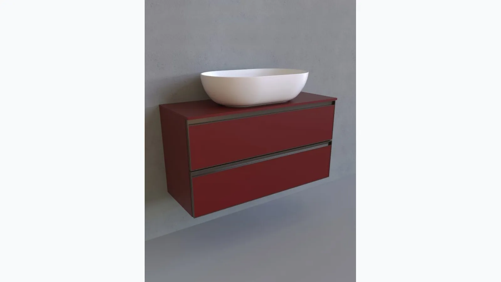 Cubika 37 cm 95 suspended bathroom unit by Flaminia