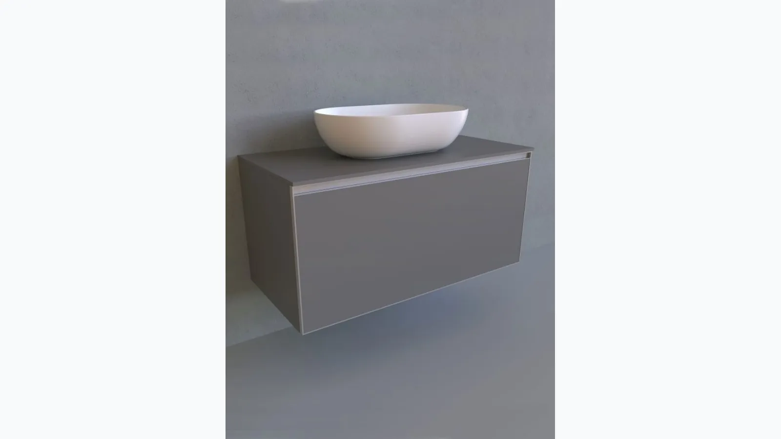 Cubika 37 cm 105 suspended bathroom cabinet by Flaminia.
