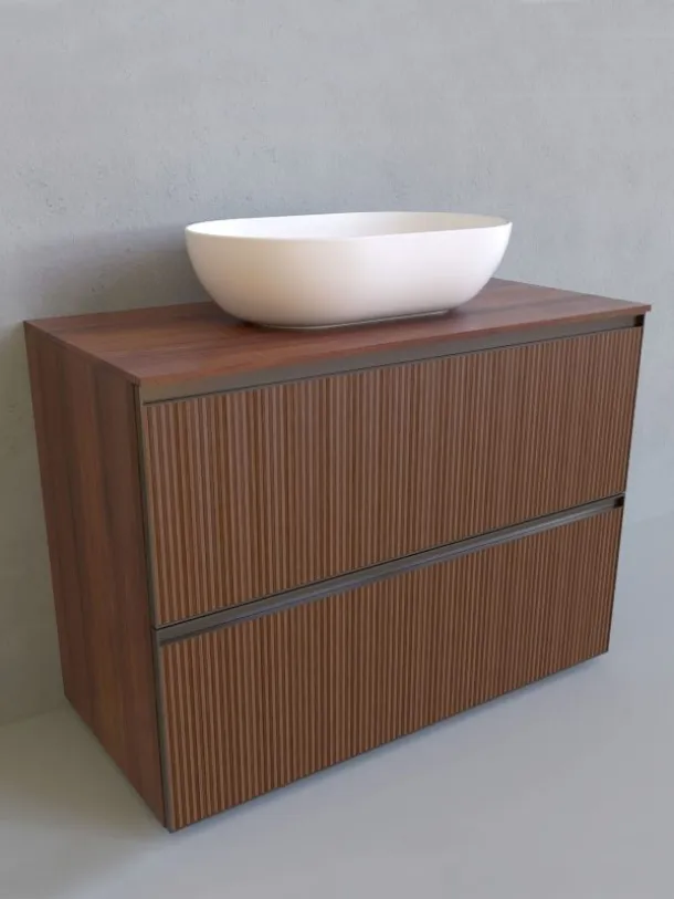 Cubika 37 cm 105 floor-standing bathroom unit by Flaminia.
