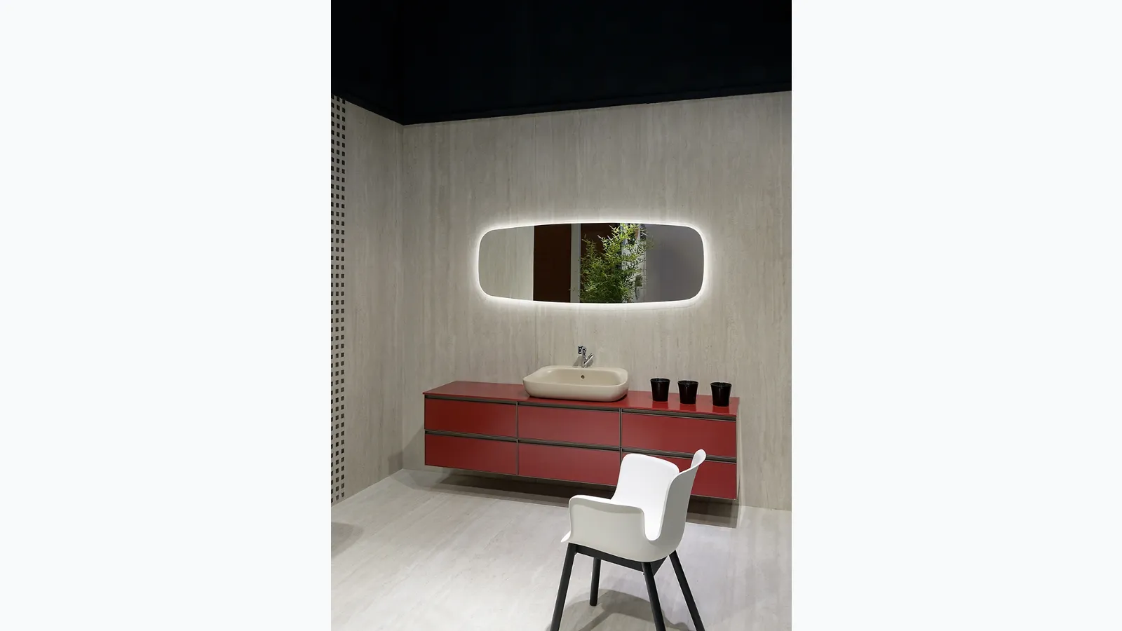 Cubika Bathroom Cabinet in Flaminia lacquer