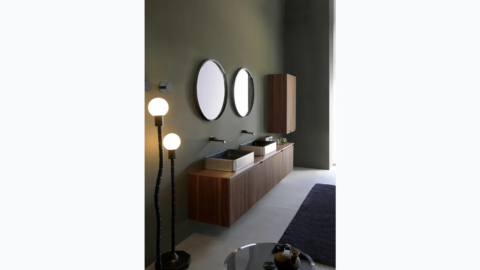 Suspended bathroom cabinet Cubika by Flaminia