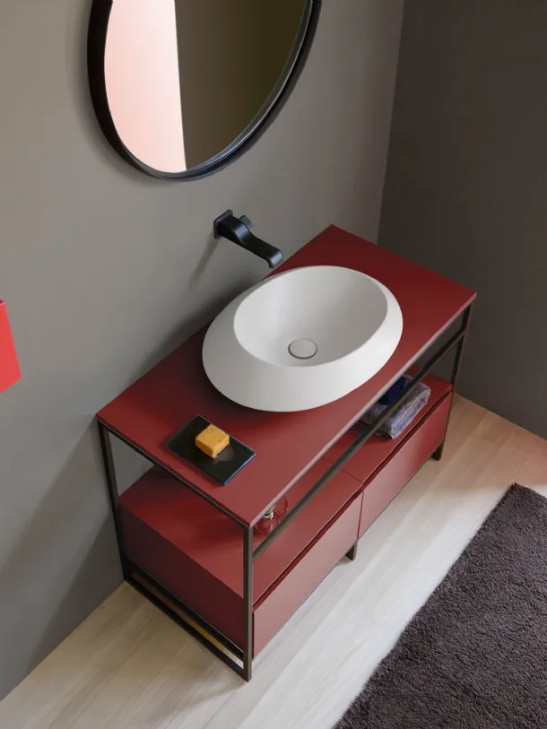 Flaminia's Denver floor-standing bathroom cabinet.
