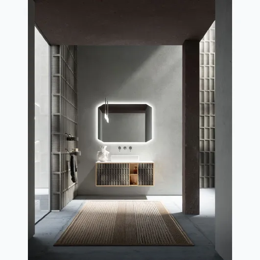 Bathroom Vanity Unit in Oak Des Evolution Natural 01 by Cerasa