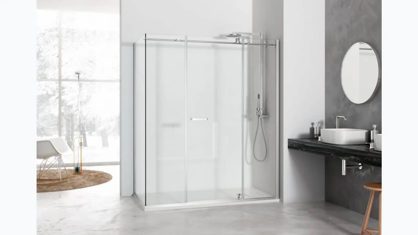 Evo Hinged Shower Box by Megius