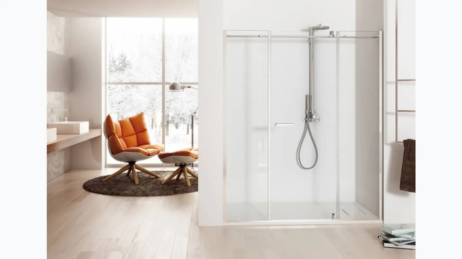 Evo Hinged Shower Box by Megius